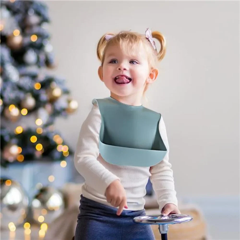3 Pack - Silicone Baby Bibs for Babies & Toddlers Set of 3, BPA Free